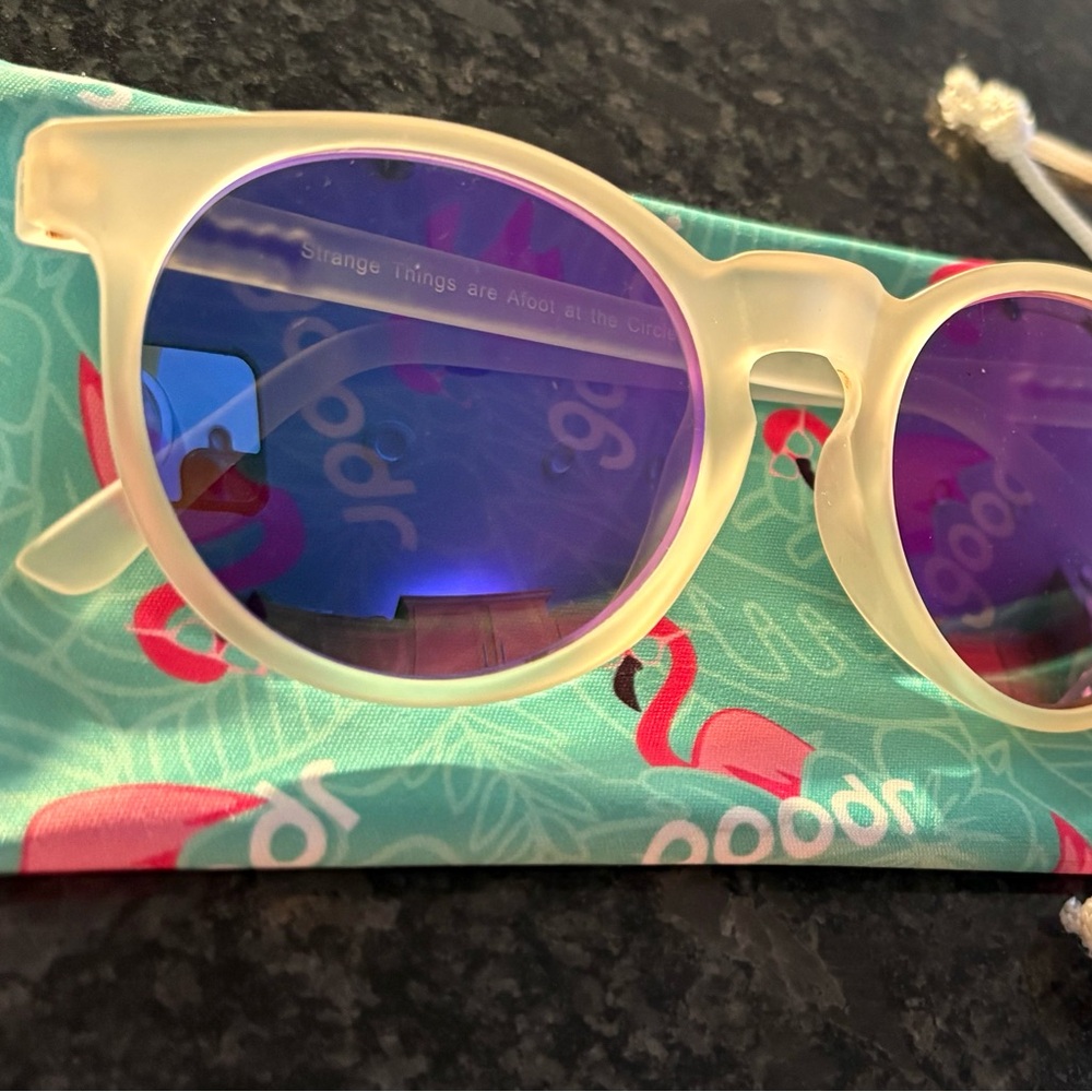 Goodr White and Purple Women's Sunglasses Strange Things are Afoot